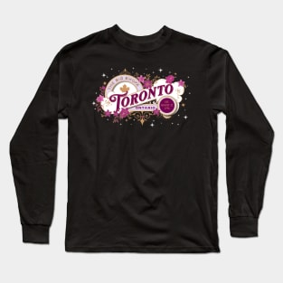 Toronto Vintage in Pinks Long Sleeve T-Shirt